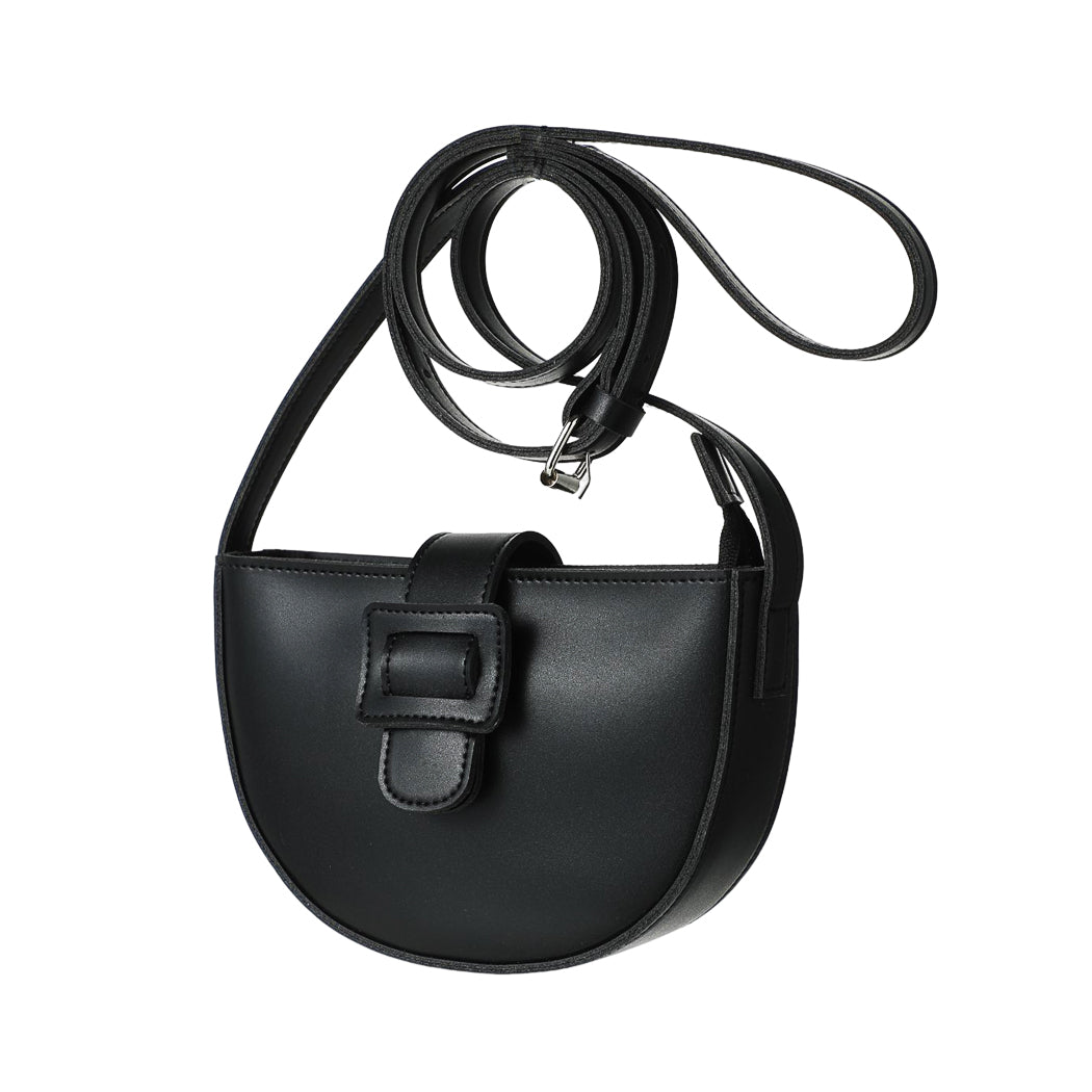 Fashion Half Round Crossbody Bag(Black)