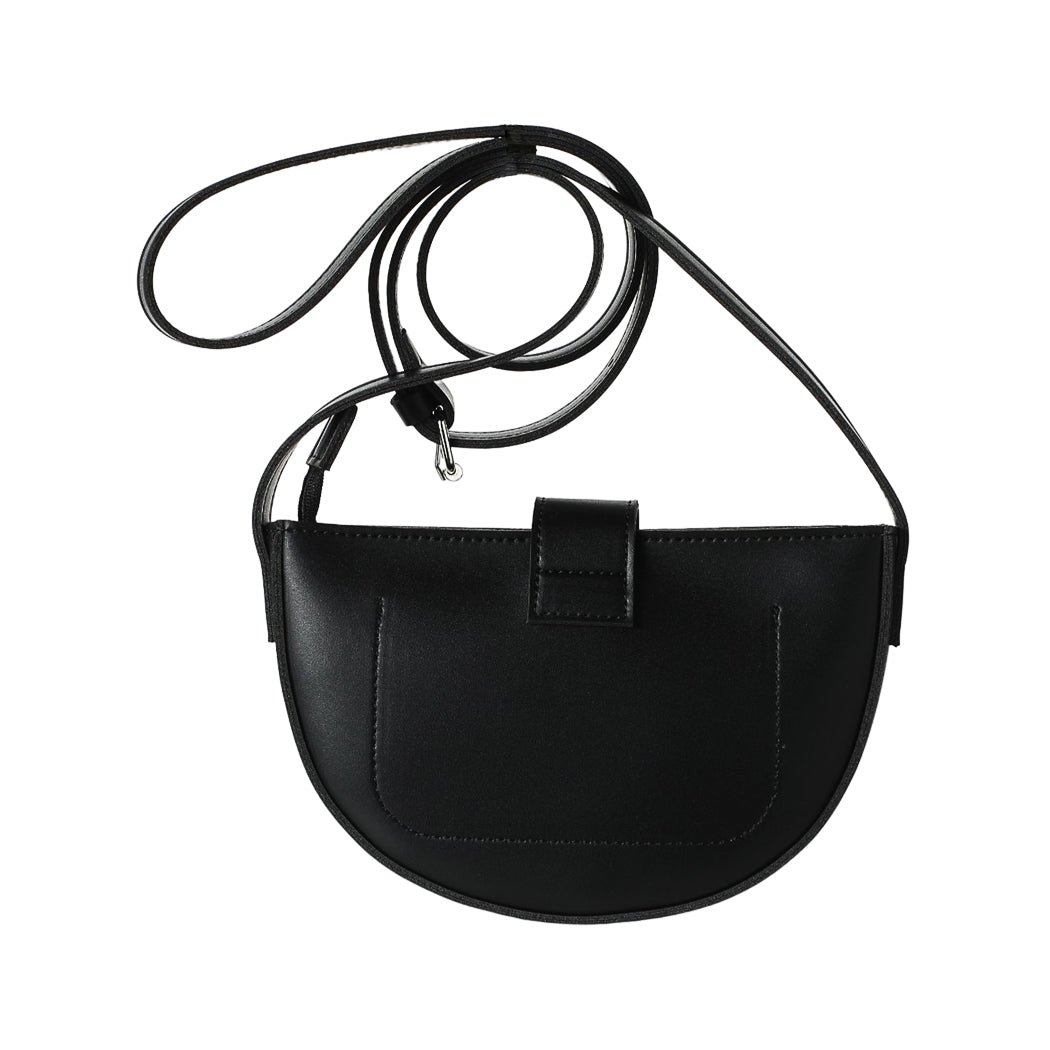 Fashion Half Round Crossbody Bag(Black)