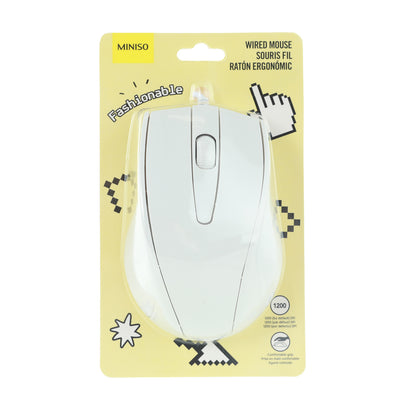 Ergonomic Wired Mouse  Model: CM720U(White)