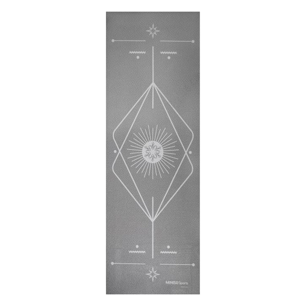 MINISO Sports - Body Line Pattern 5mm Comfortable Yoga Mat (Gray)