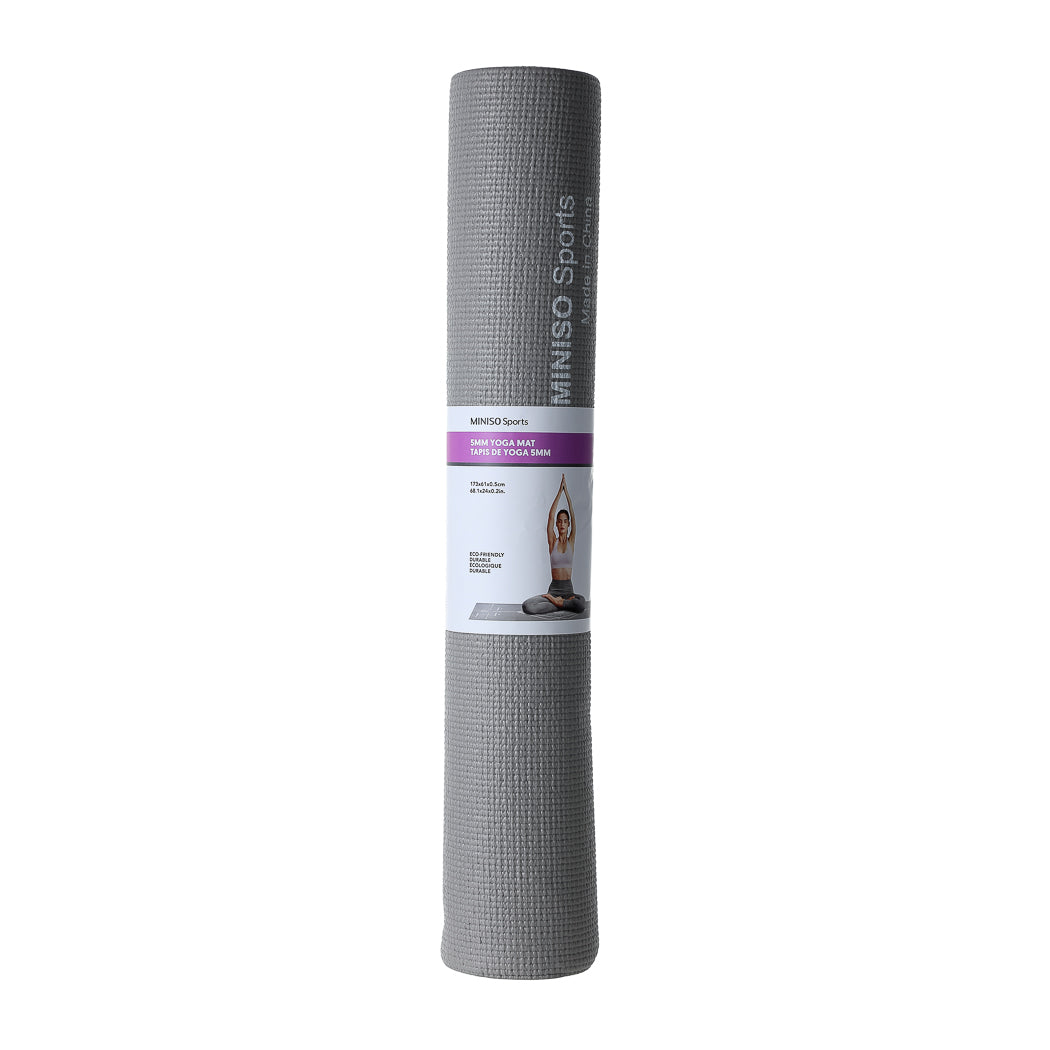 MINISO Sports - Body Line Pattern 5mm Comfortable Yoga Mat (Gray)