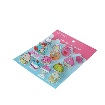 Mini Family Sweetheart Bunny Series Pop-up Sticker(Blue)