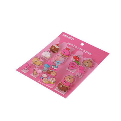 Mini Family Sweetheart Bunny Series Pop-up Sticker(Pink)