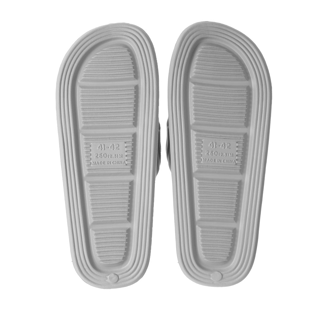 Classic Stripe Men's Bathroom Slippers(Gray,41-42)