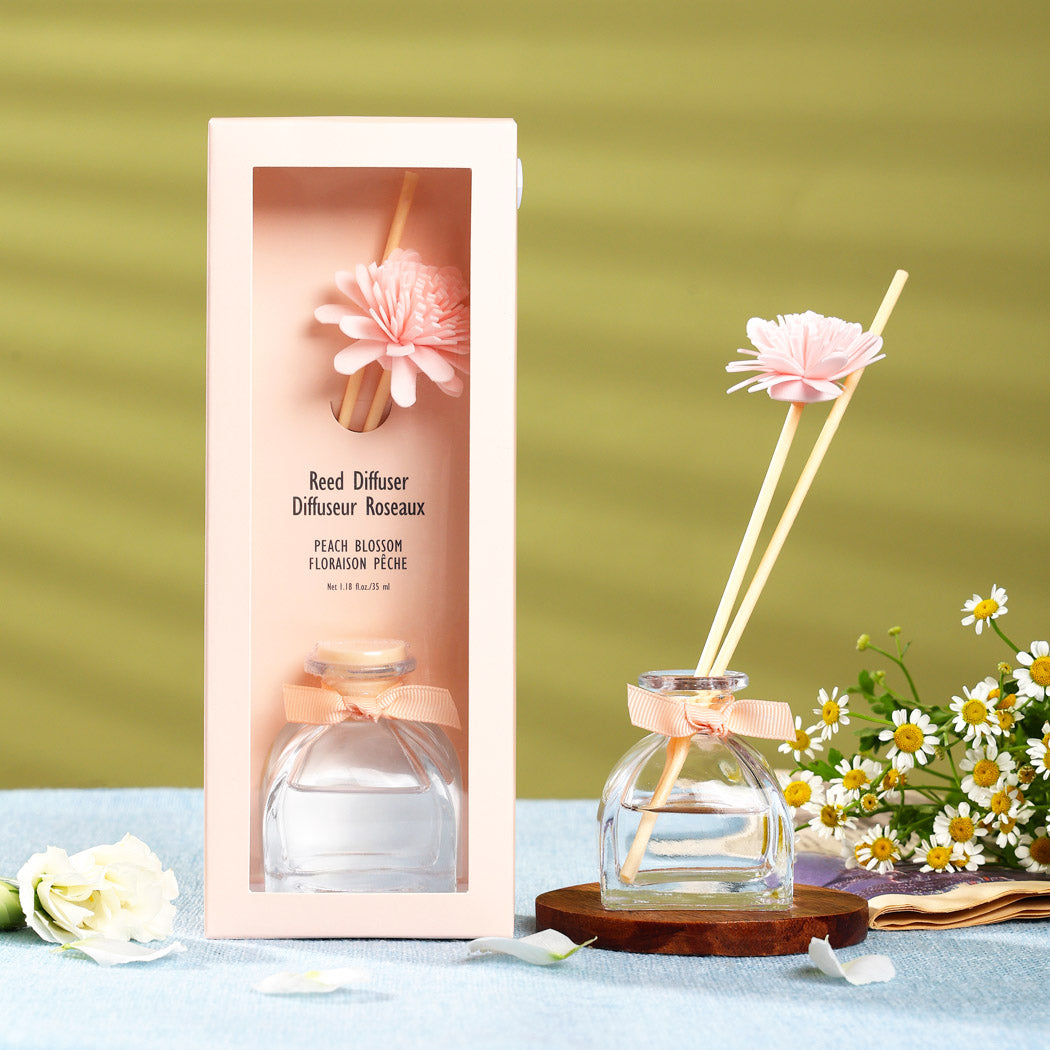 Minimalist Floral Series Reed Diffuser(Peach Blossom,35mL)