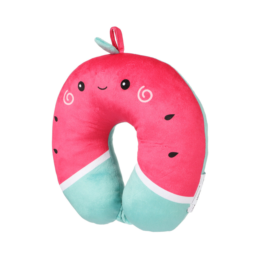 Fruit Series U Shaped Neck Pillow with Sleep Mask(Watermelon)