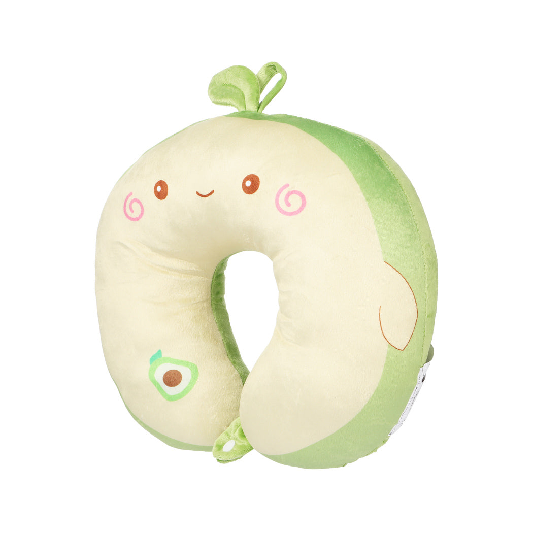 Fruit Series U Shaped Neck Pillow with Sleep Mask(Avocado)