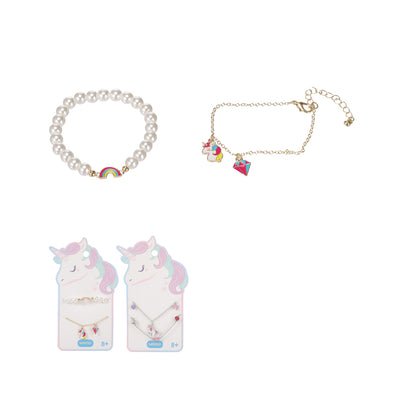 Unicorn Series Rainbow & Heart Bracelets (2 pcs)