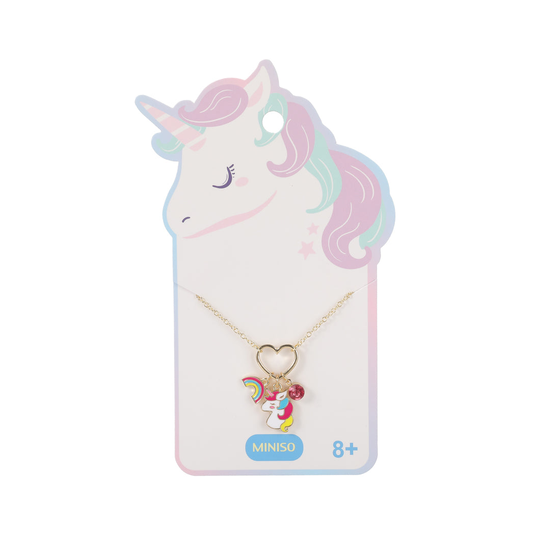 Unicorn Series Heart & Rainbow Necklace (1 pc)