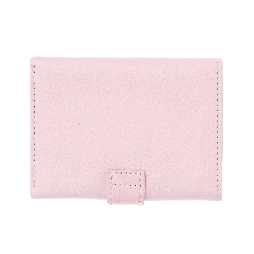 Animal Faces Collection Women's Short Trifold Wallet (Light Pink)