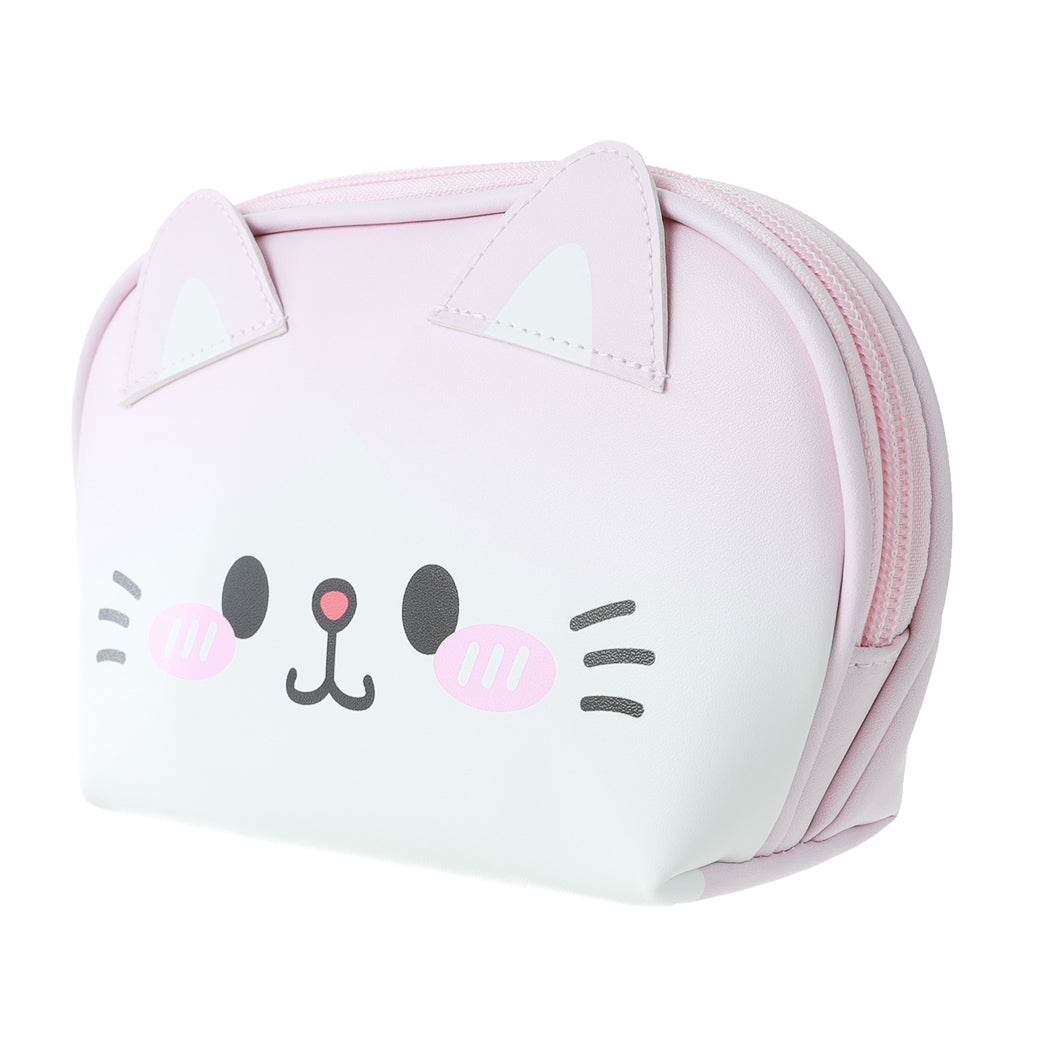 Animal Faces Collection Shell Shape Cosmetic Bag (Light Pink)