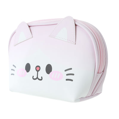 Animal Faces Collection Shell Shape Cosmetic Bag (Light Pink)