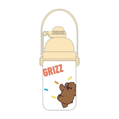 We Bare Bears Collection 5.0 Plastic Bottle with Shoulder Strap (500mL)(Grizz)