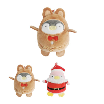 Mini Family Christmas Series 3.5in. Plush Toy Pendant (2 Assorted Models: Gingerbread Man Penguin, S