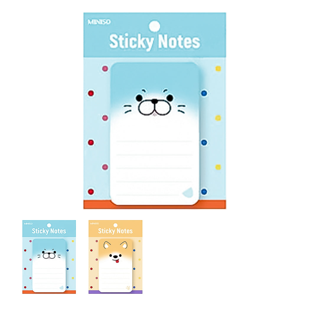 Animal Faces Collection Sticky Notes (50 Sheets) (2 Assorted Models: Shiba Inu, Seal)