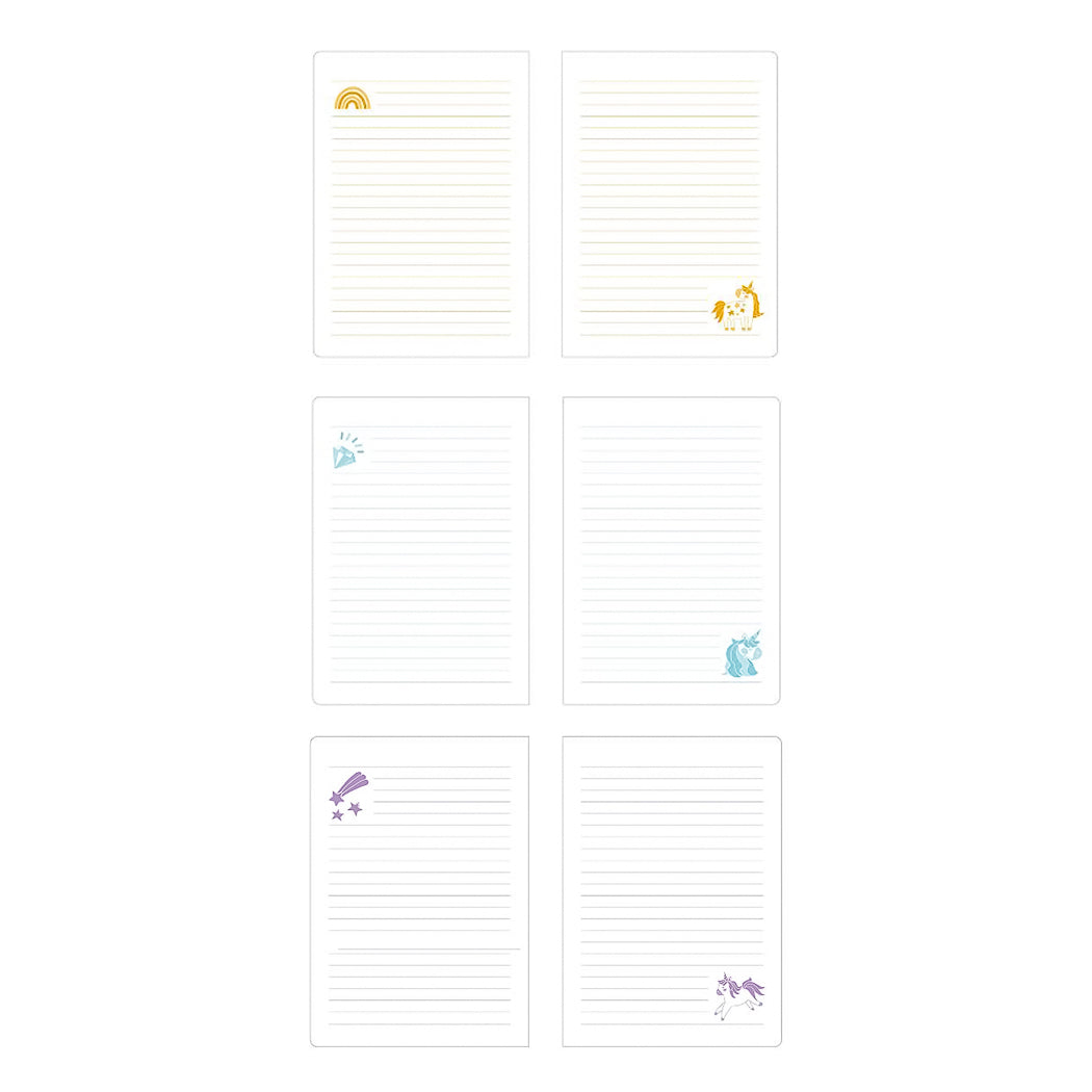 Unicorn Series A5 Stitch-bound Book (3*28 Sheets)(Ruled Paper)