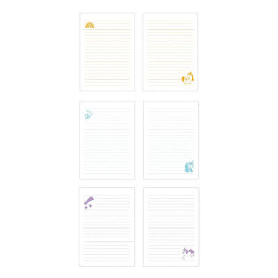 Unicorn Series A5 Stitch-bound Book (3*28 Sheets)(Ruled Paper)