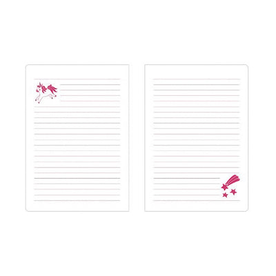 Unicorn Series A5 Gold Powder Wire-bound Book (64 Sheets)(Ruled Paper)