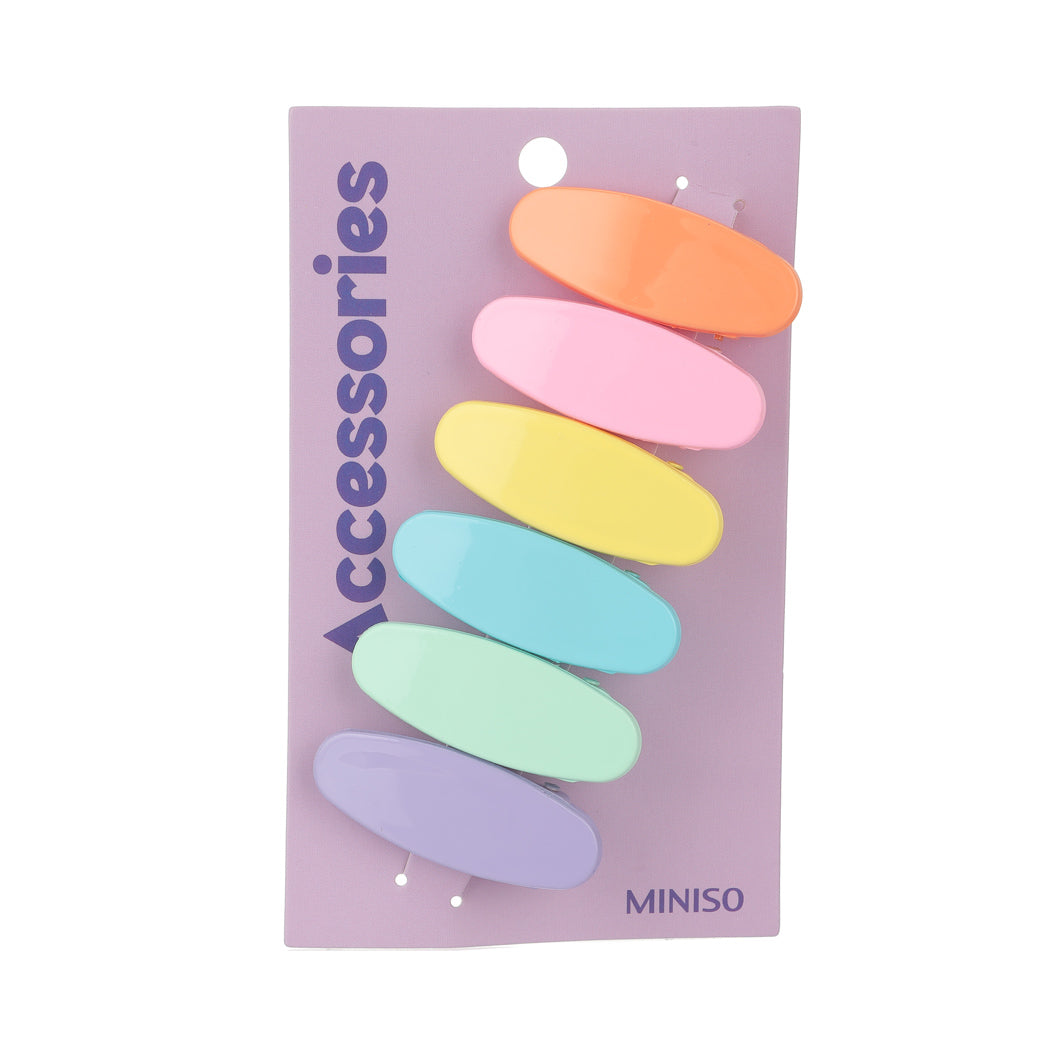 Colorful Series Macaron Color Hair Clip (6 pcs)