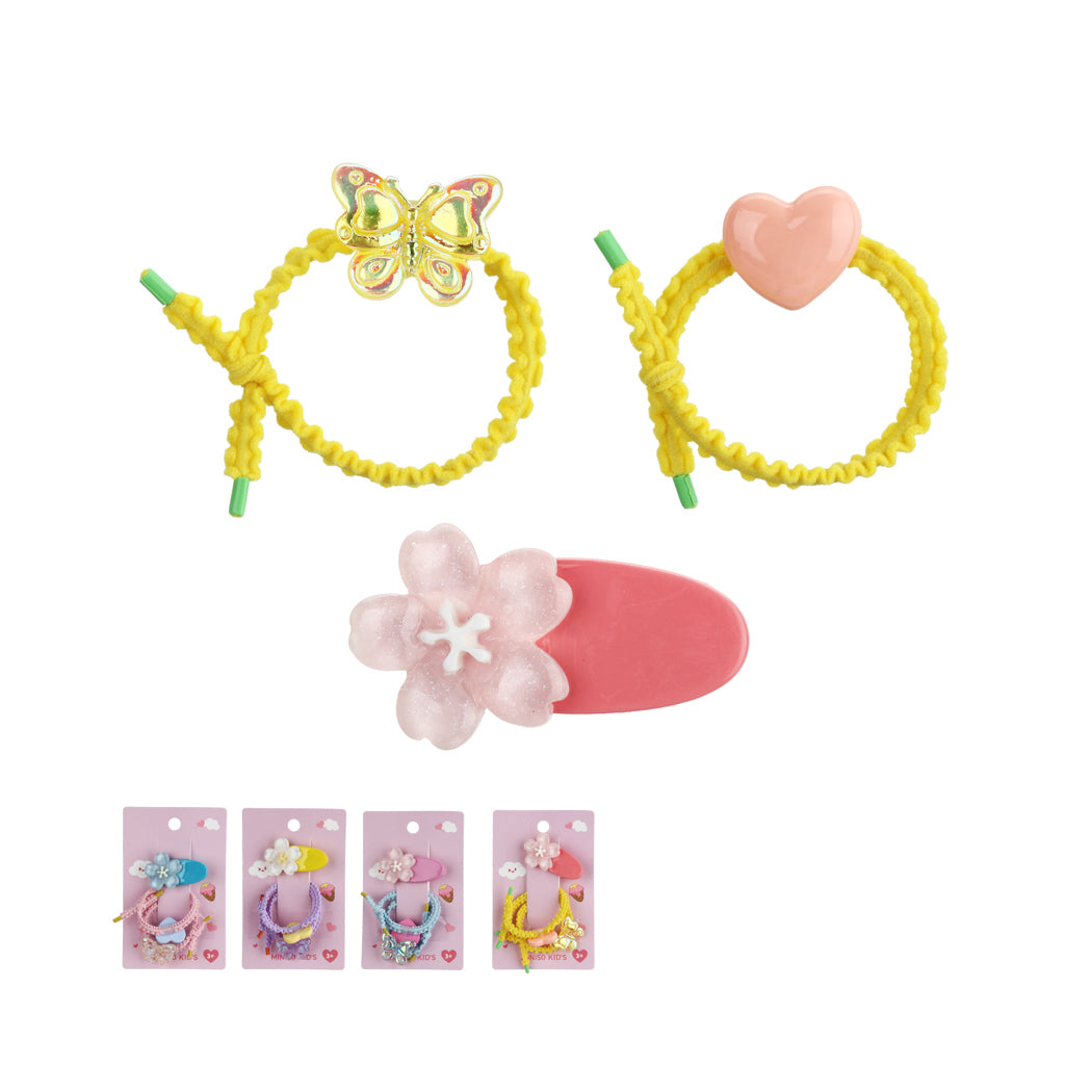 Fun Series Heart Butterfly Hair Accessories Kit (3 pcs)