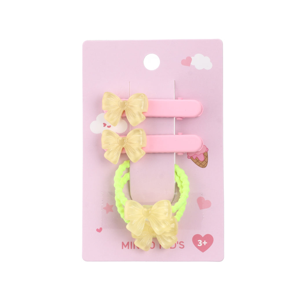 Fun Series Bowknot Flower Hair Accessories Kit (4 pcs)