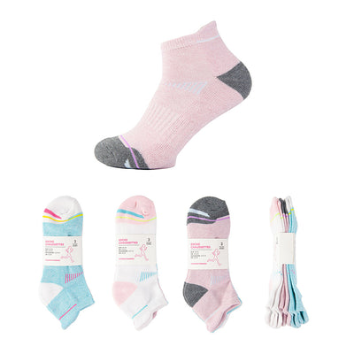 Anti-Wear Women's Athletic Socks 3 Pairs(Striped Contrast Color)