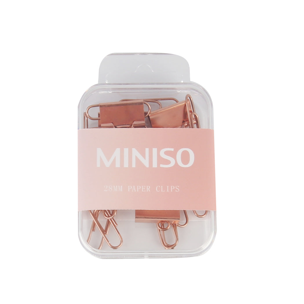 Rose Gold Series Paper Clips & Binder Clips Set