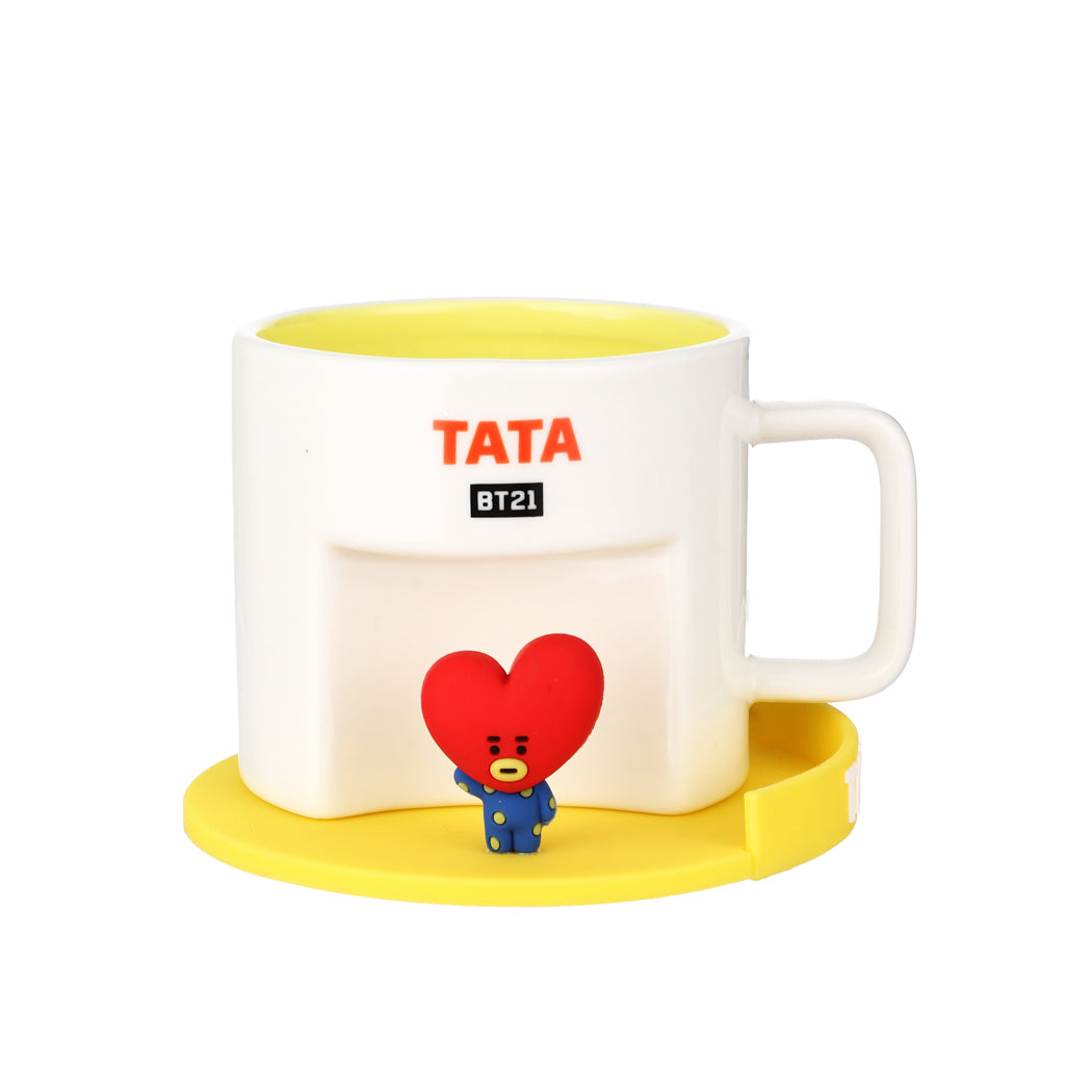 BT21 Collection Cartoon Ceramic Cup with Coaster (450mL)(TATA)