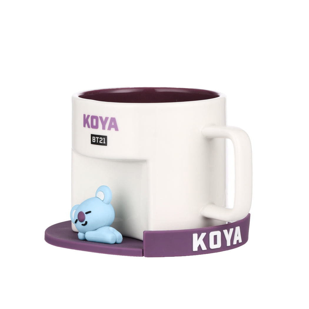 BT21 Collection Cartoon Ceramic Cup with Coaster (450mL)(KOYA)