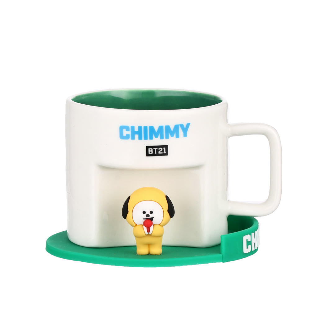 BT21 Collection Cartoon Ceramic Cup with Coaster (450mL)(CHIMMY)