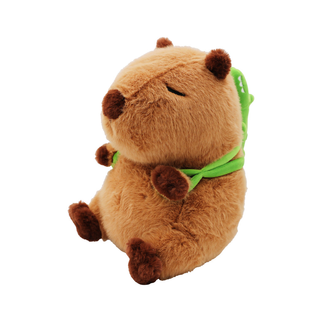 Capybara Collection-Sitting Plush Toy(Carrying Crocodile)