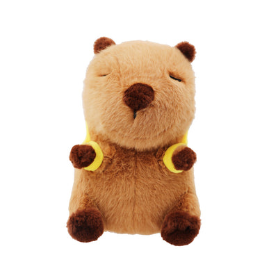 Capybara Collection-Sitting Plush Toy(Carrying Goose)