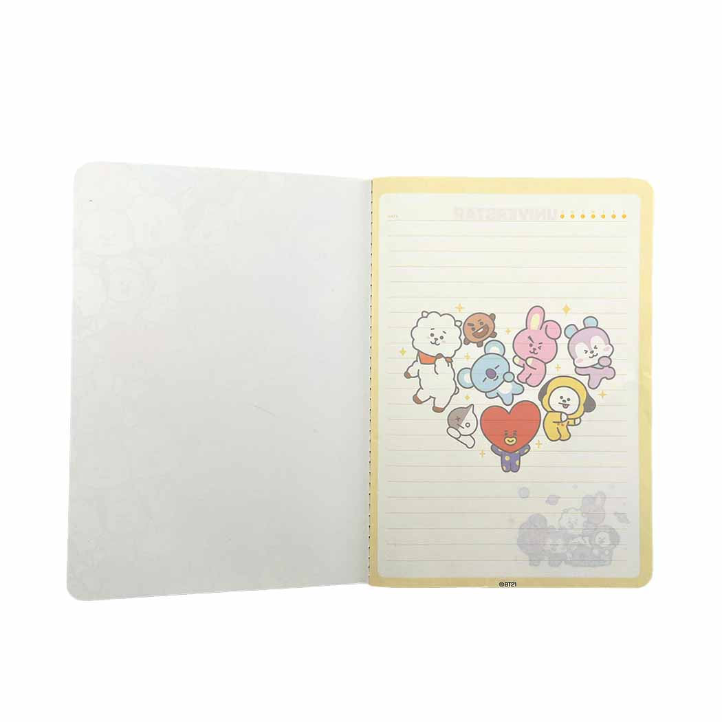 BT21 Collection Stitch-bound Book Set (B5 28 Sheets + A5 28 Sheets + A6 28 Sheets)