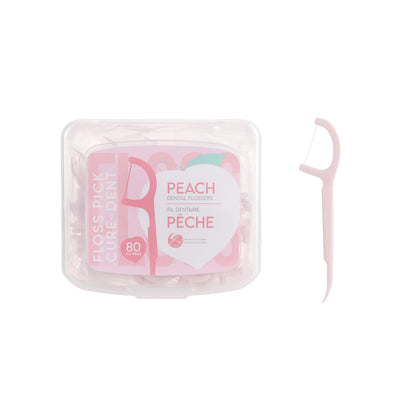 Macromolecule Smooth Peach Dental Flossers (80 pcs)