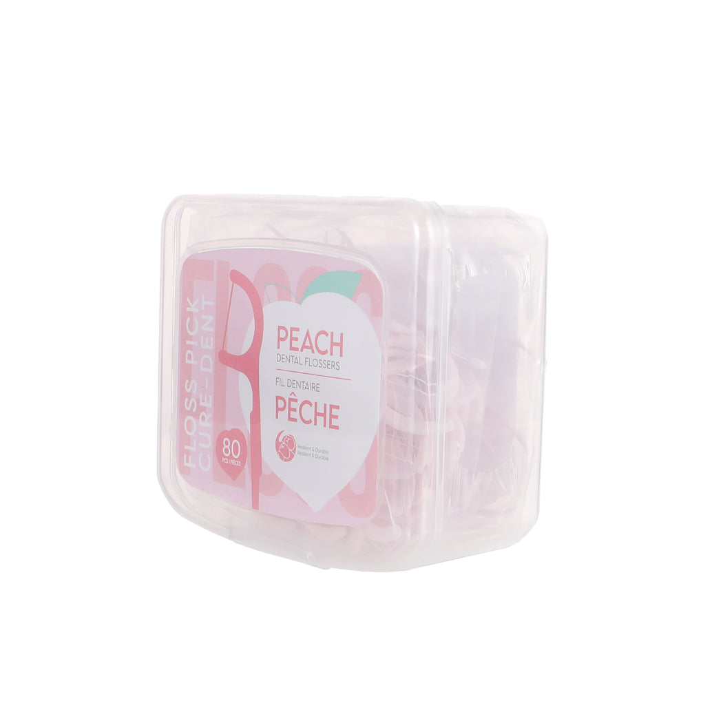 Macromolecule Smooth Peach Dental Flossers (80 pcs)