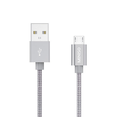 1m Knitted Micro USB Cable(Silver)