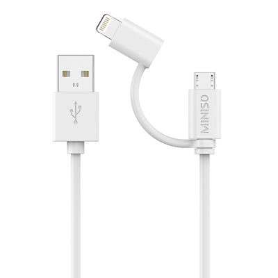 2 in 1 USB Cable for Apple(White)