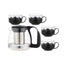 Simple 4+1 Tea Set (Black)