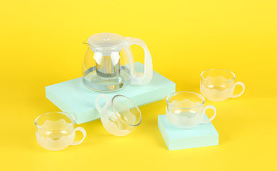 Simple 4+1 Tea Set (Transparent)