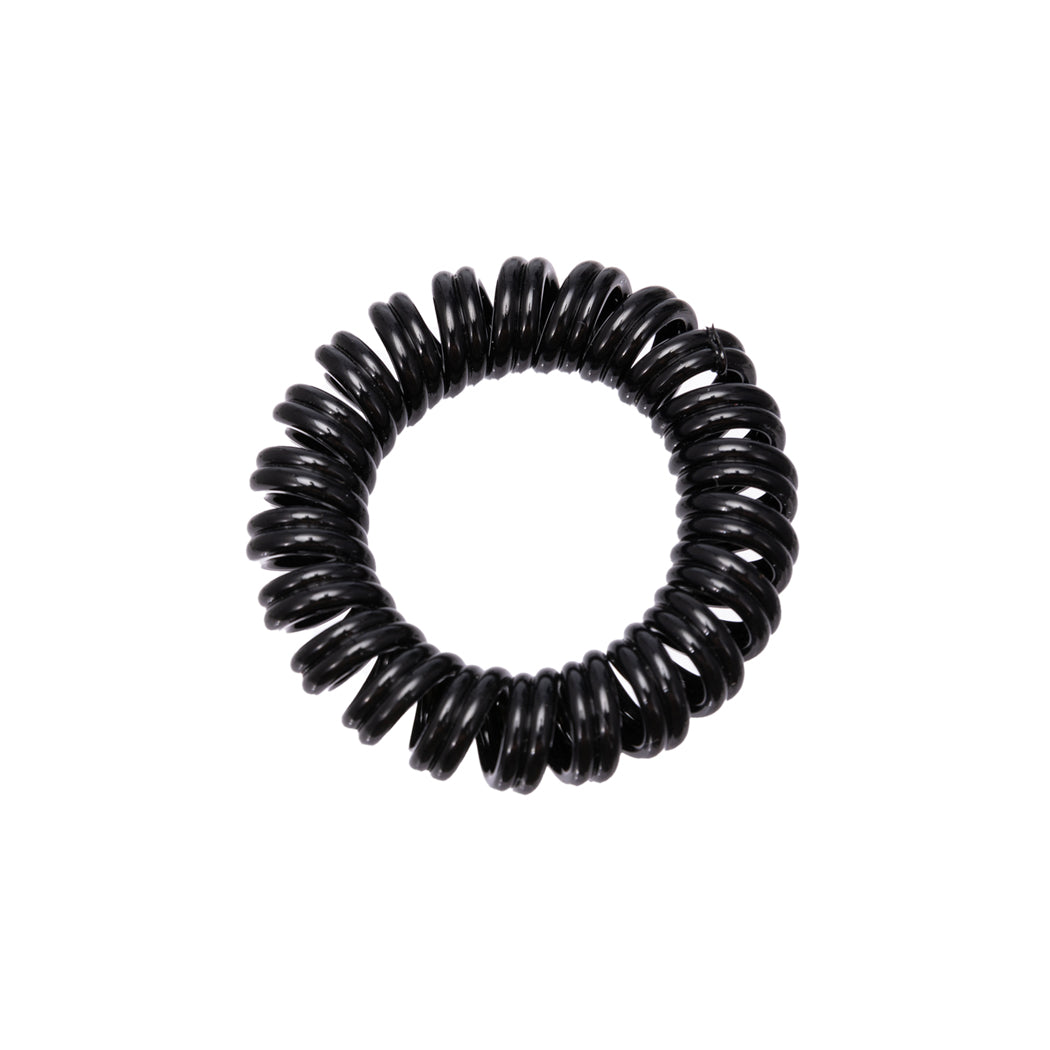 4.5 Black Spiral Hair Ties (5pcs)