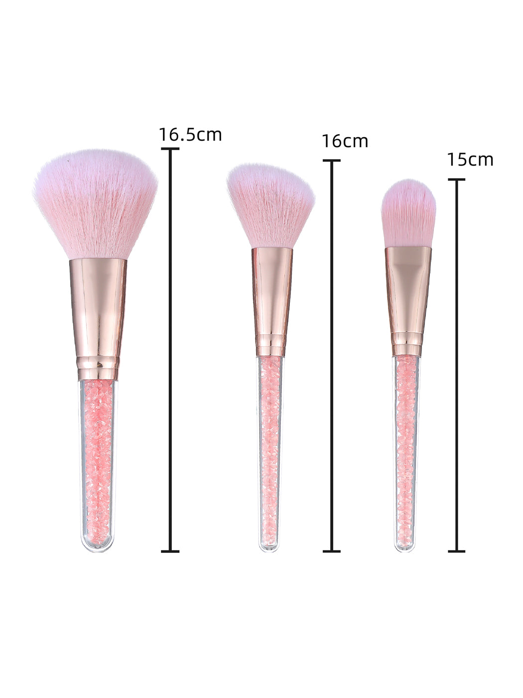 Crystal Makeup Brush (3 Pcs)