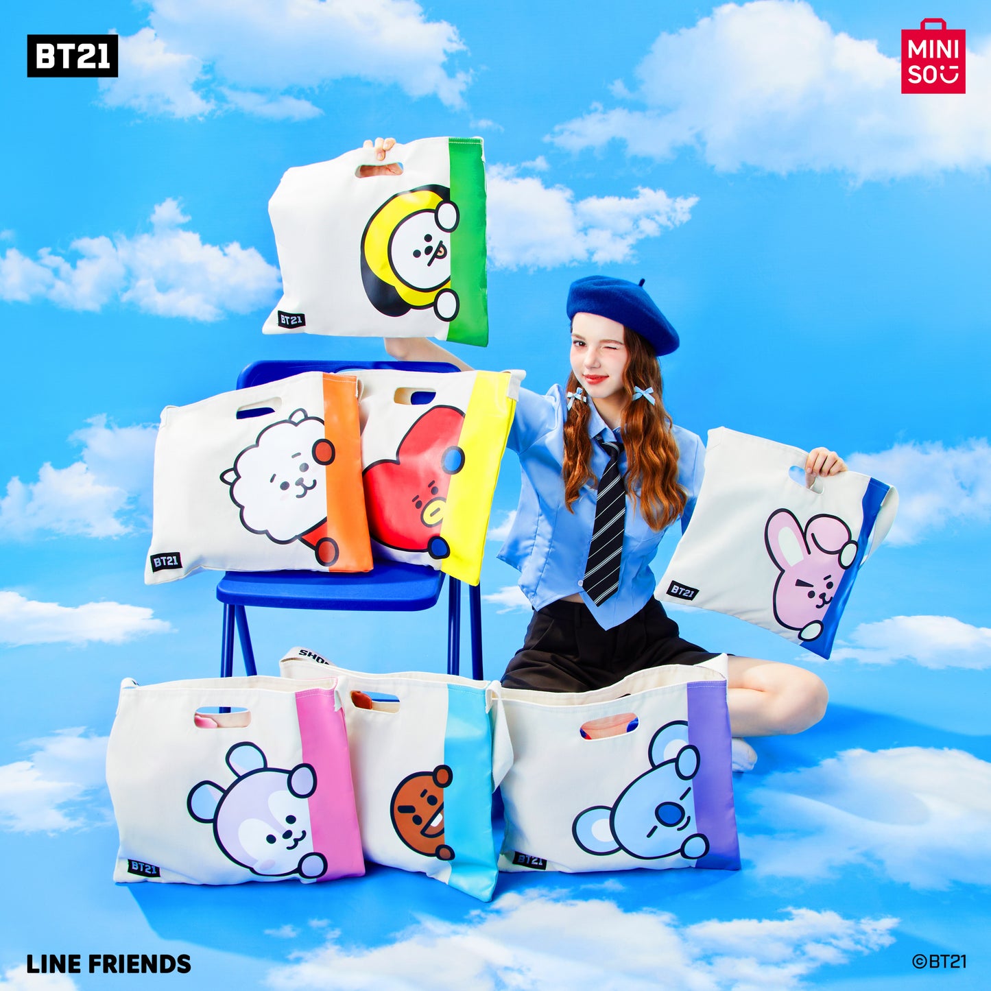 BT21 Collection Crossbody Shopping Bag(TATA)